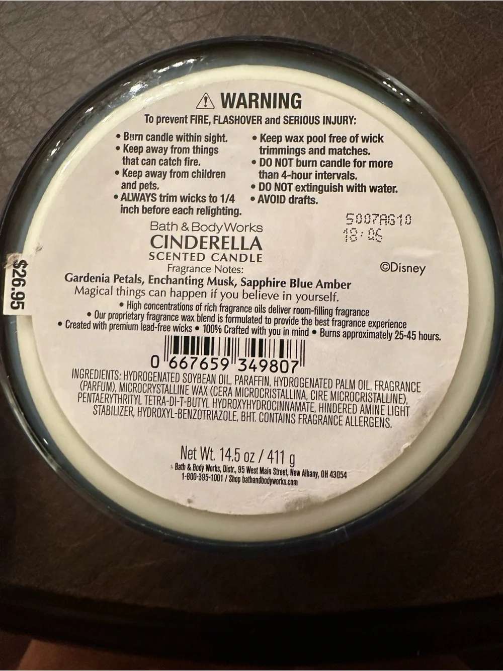 Cinderella Bath & Body Works Blue Double-Wick Scented Candle Set